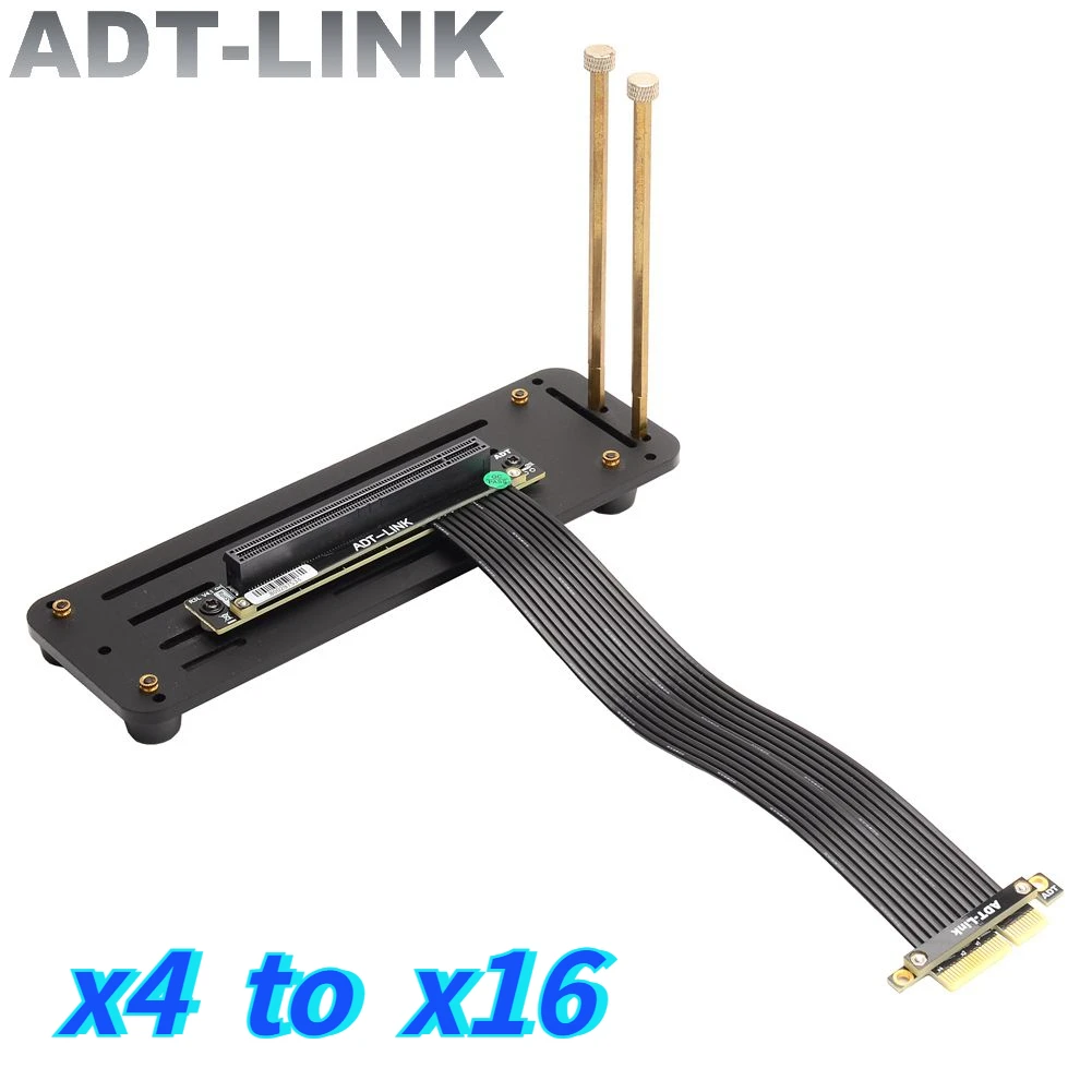 

High-End PCI-E Graphics Cards 4.0 Riser Extension Cable PCI Express x4 to x16 Flexible Extender Vertical Socket GPU Holder GEN4