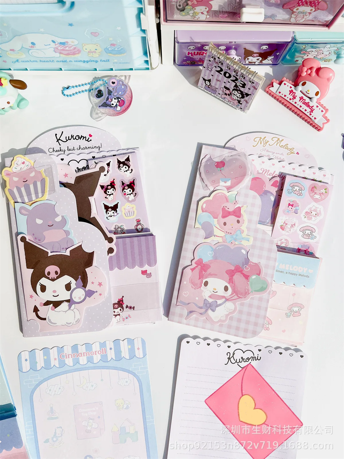 Cute Sanrio Cinnamoroll Envelope Letter Paper Sticker Combination Set Cartoon Kuromi Note Students and Children Write Letters