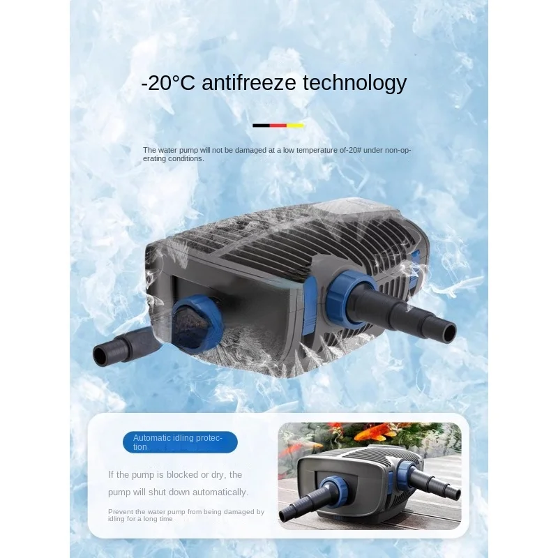 Koi Fish Pond Water Pump Circulation Filter Household Submersible Large Flow Water  Remote Control Adjustment