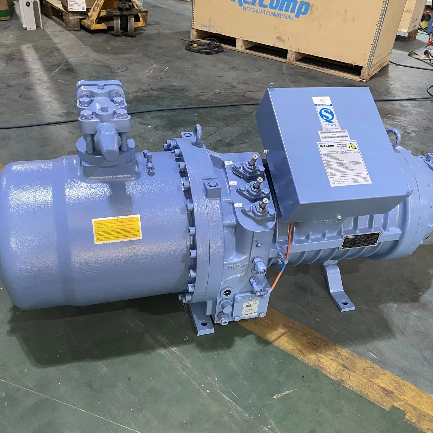 رائجة البيع من سلسلة SRC ضاغط لولبي مدمج شبه محكم موديل SRC-S-255-L4 IP54 75KW 400V R404A