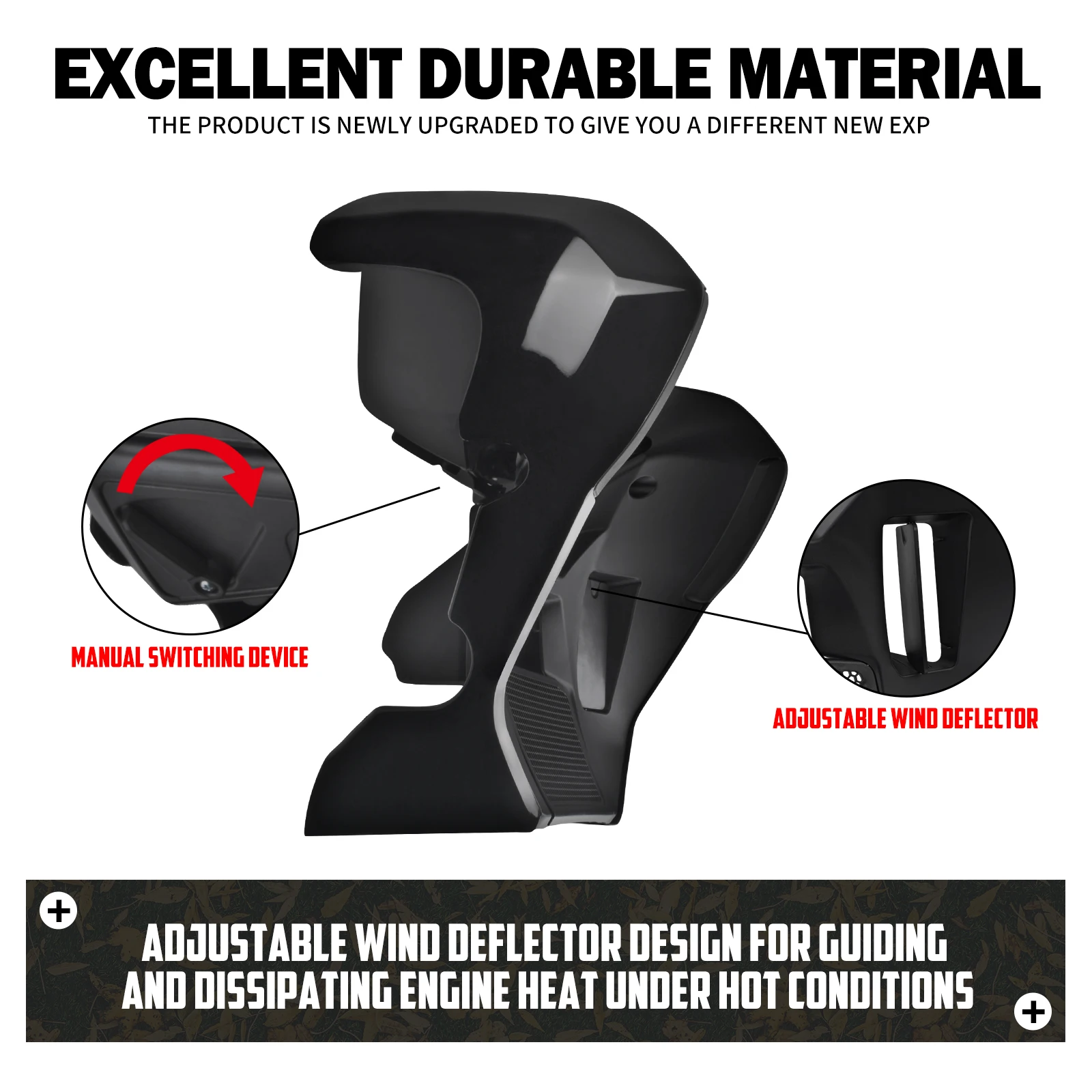 Motorcycle Fairing Spoiler Kit Lowers Turn Signal LED Daytime Running Light For Harley Touring Electra Street Road Glide 24-2026 view 4