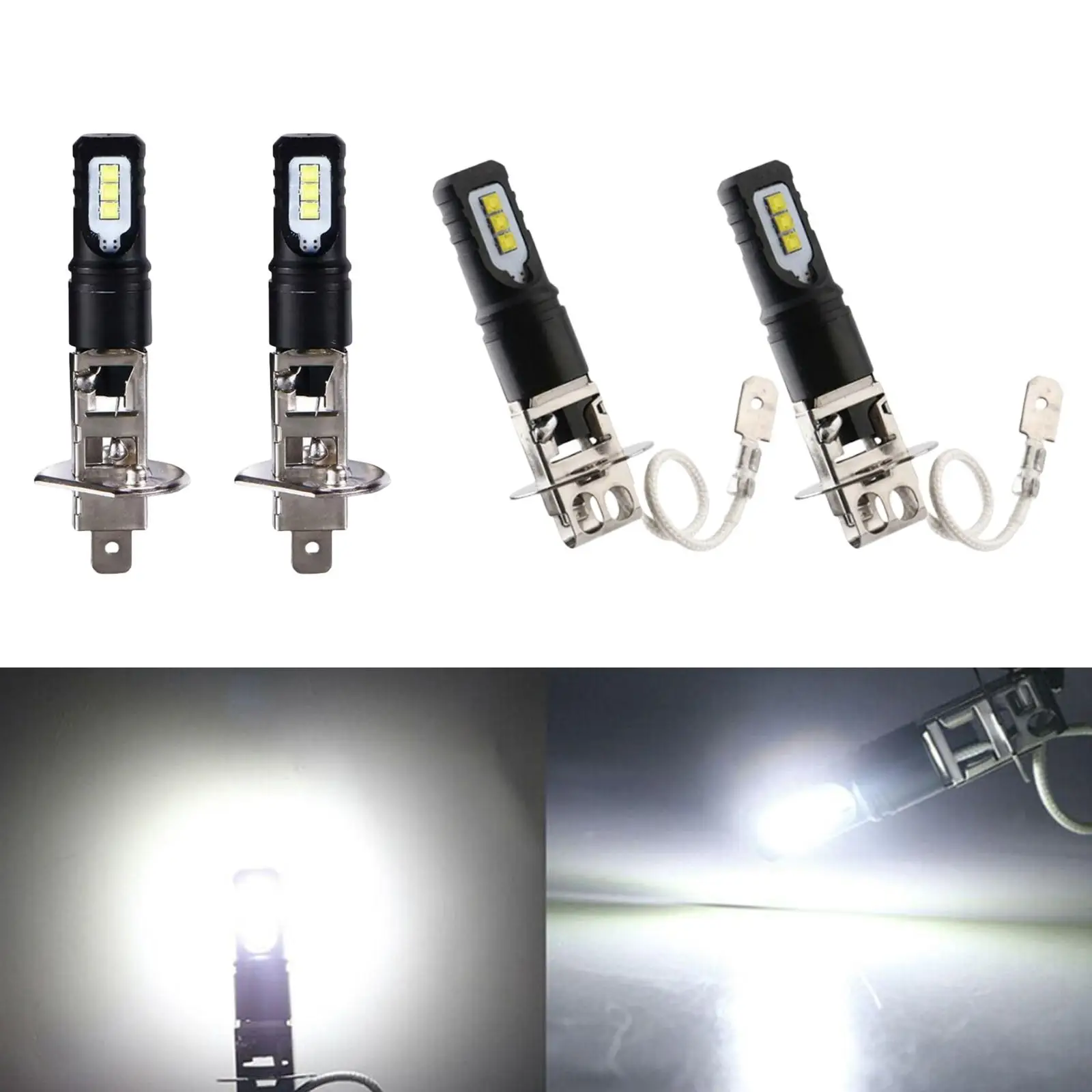 

LED Fog Light Bulbs 1 Pair 12-30V 1200LM 60W High Indicators Headlight for Car