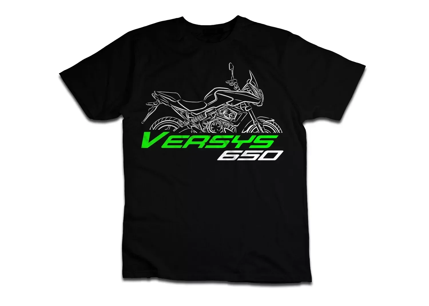 Herren Versys 650 T-Shirt, passend für ADV Fahrer mit Motorrad Print T-Shirt Muster Kurzarm Baumwolle S-3XL cooles T-Shirt