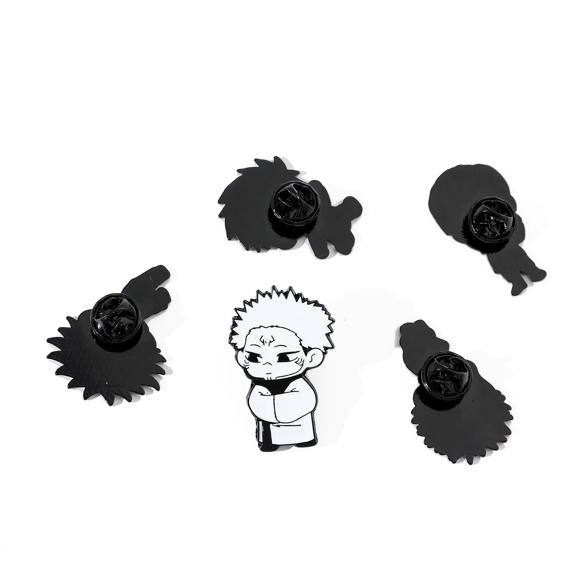 5pcs/set JUJUTSU KAISEN SEASON Anime Metal Brooches Gojo Satoru Getou Suguru Cute Badges Metal Pins Gift For Man Woman Accessori