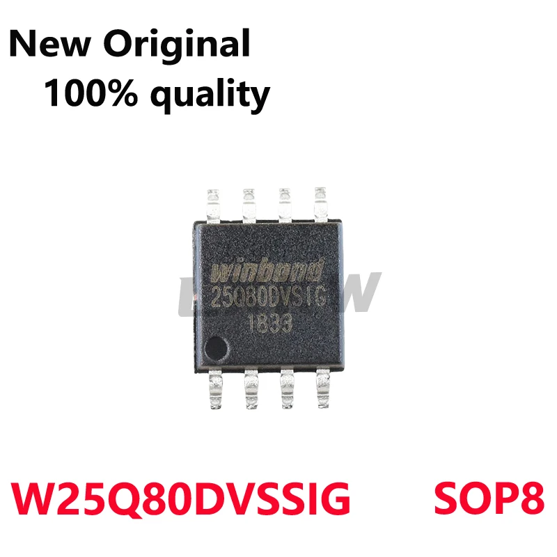 10/PCS New Original W25Q80DVSSIG W25Q80DVSIG 25Q80DVSIG SOP8 FLASH SPI memory In Stock