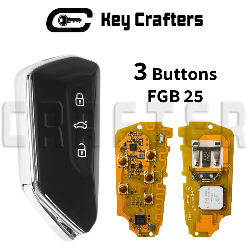 Key Crafters 5C 5D FGB08 FGB25 KEYDIY Smart autosleutel voor AUDI VW Porsche 8Y0959754 5HG959753 5D systeemvoertuigen zonder UWB-functie