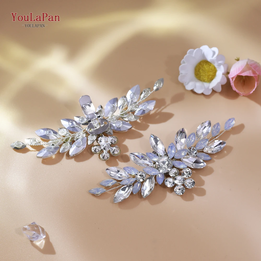 YouLaPan Protein Rhinestone Bride Shoe Accessories Removable Wedding Metal Clamp Women High Heel Charms Jewelry Ornaments HX58