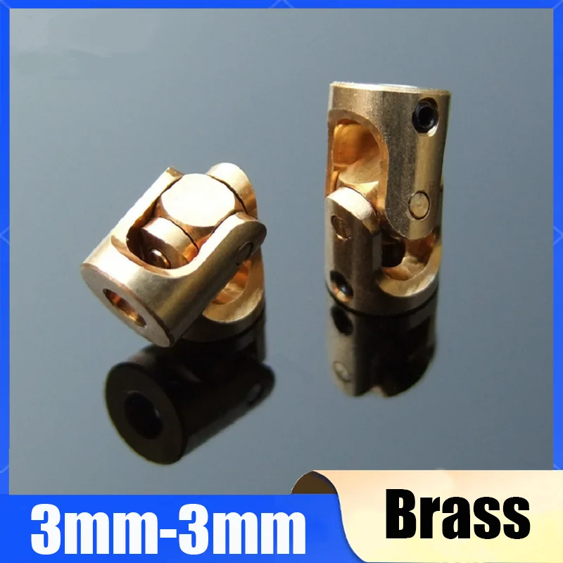 1/3/5/10Pcs Brass Small Universal Joint 3mm-3mm Rc Boat Car Shaft Coupler Motor Connector Gimbal Couplings Cardan Joint