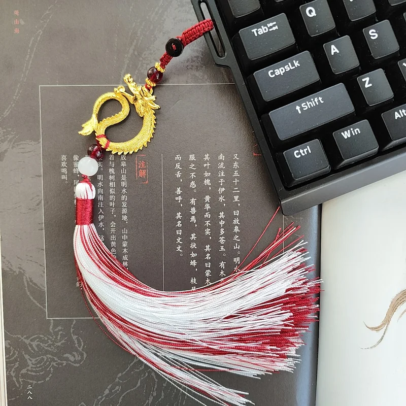 Retro Dragon Tassel Keyboard Cover Atk68 Custom Mechanical Keyboard Universal Hanging Decoration Hanging Rope Accessories