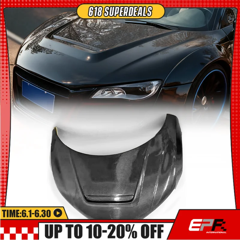 

For R8 Gen 1 Front Hood, Type 4S M Type Design, Car Exterior Body Hood, Modification Part