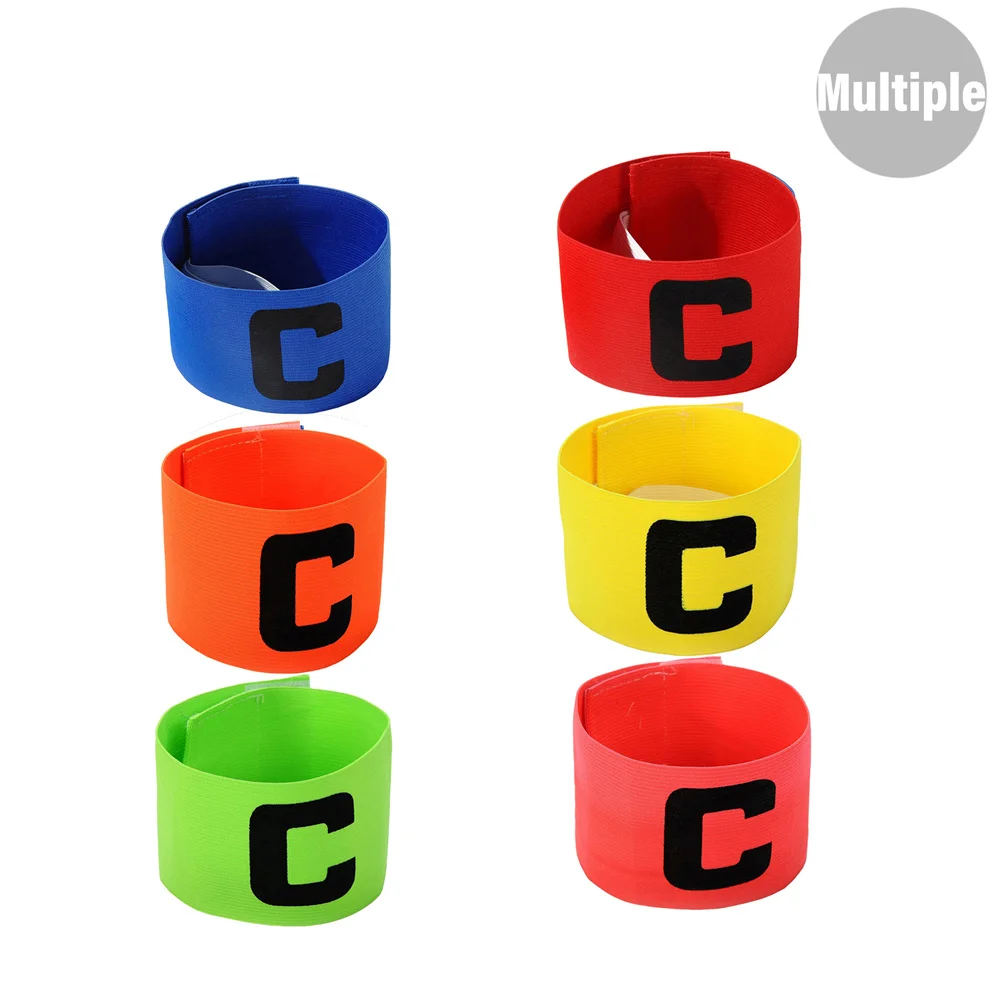 6pcs Bright Color Soccer Football Captain Armband Magic Tape Anti-drop Design for Adult and Youth