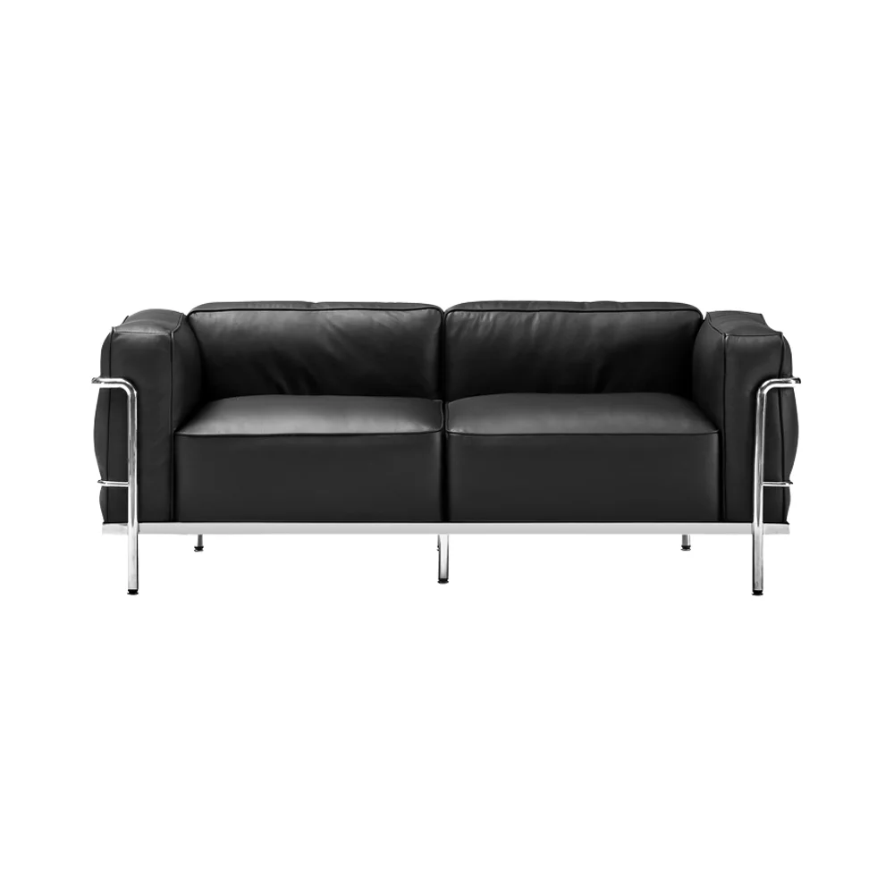 

-For Full Top Grain Leather down Sofa Set with two seat loveseat for Living Room Hotel or Apartment Use&