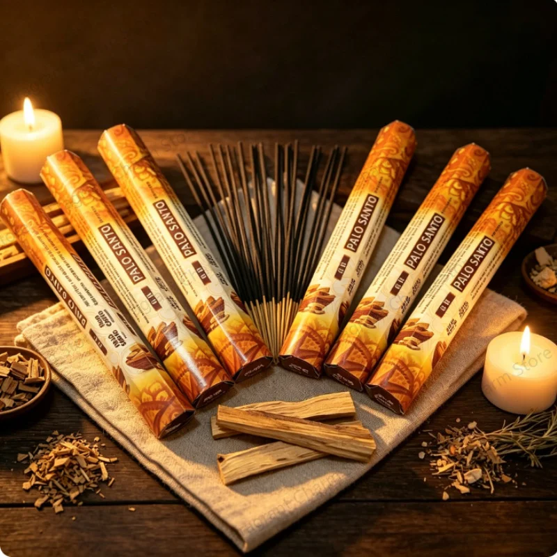 6 Boxes High Quality Handmade Palosanto Incense Sticks Emit a Pure and Rich Woody Aroma to Meet Different Spatial Needs