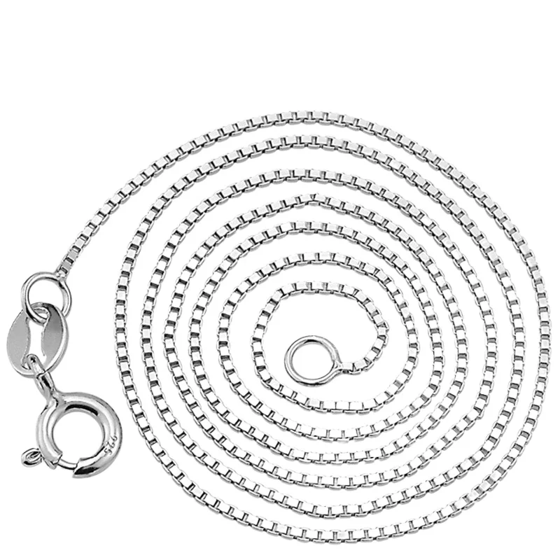 Women s Short Collarbone Chain S925 Sterling Silver Necklace 1mm Dainty Box Chain Ideal For Daily Wear And Special Gifts