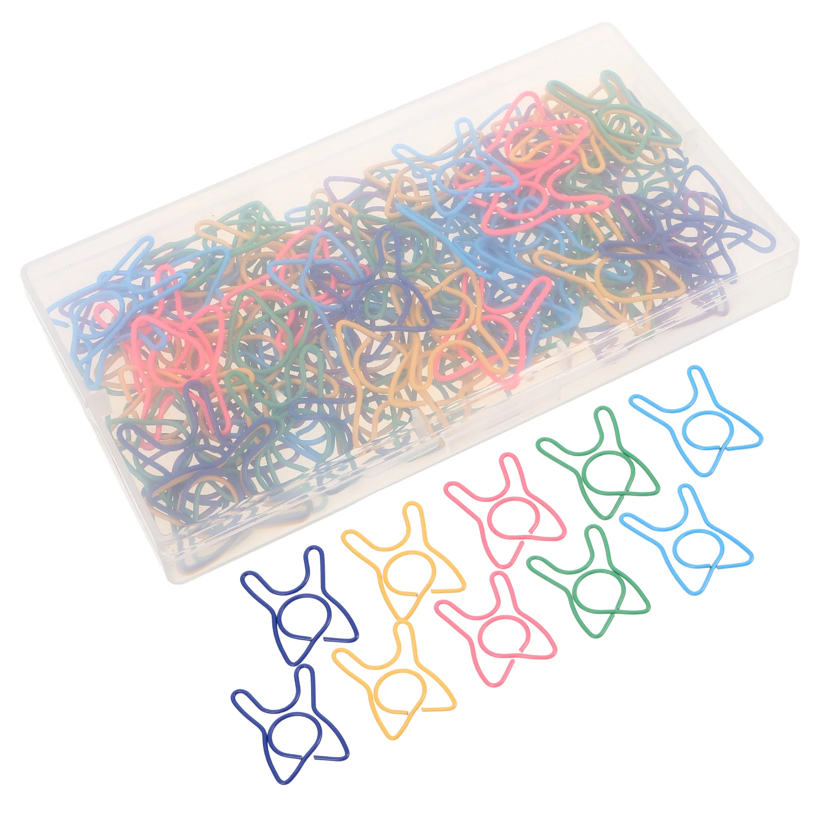 

100pcs Colorful Paper Tooth Shape Mini Metal Office School Stationery Planner Journal Craft Clips - Assorted Rainbow Binder