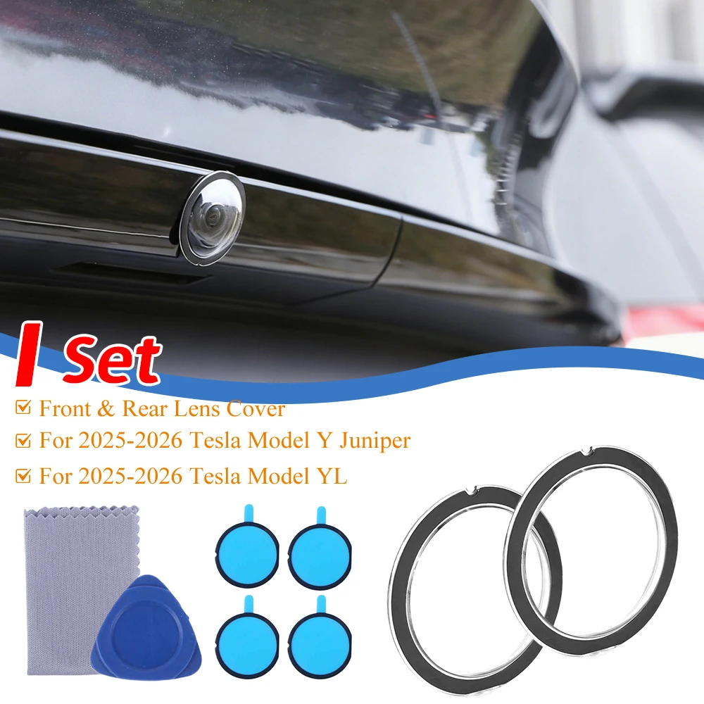 1Set Front & Rear Lens Guard For Tesla Model Y Juniper/Model YL Camera Lenses Case Anti-Scratch Protective Cover Car Accessories