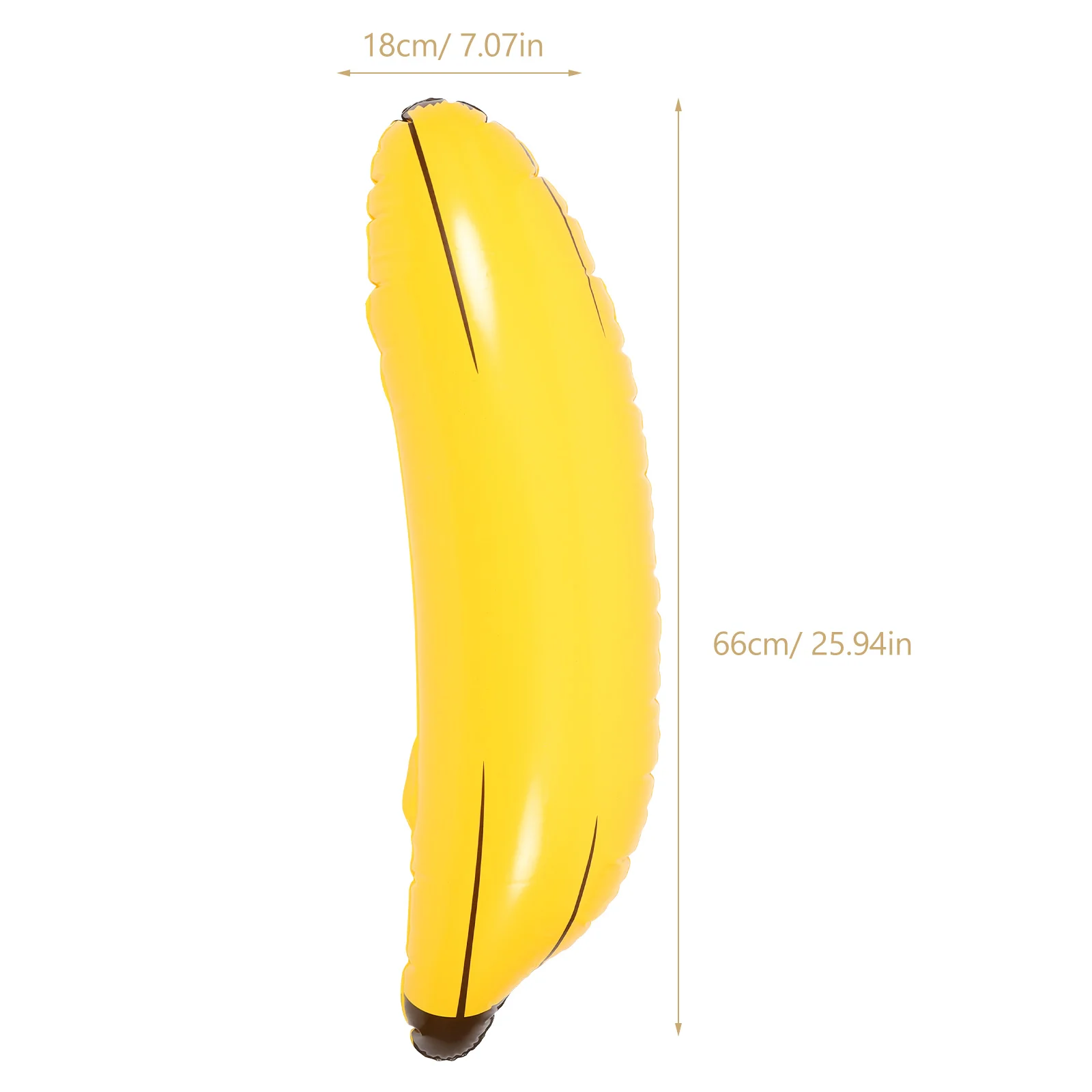 PVC Inflável Banana Modelo Brinquedo, Flutuador Props, Brinquedo Criativo, 6Pcs