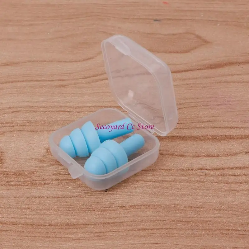 

N3UC 1Pair Silicone Earplugs Travel Sleep Ear Plugs for Sleeping Noise Cancelling Sound Reducer