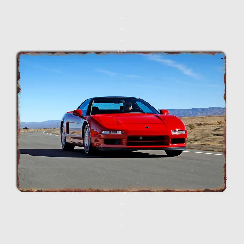 Classic Car nsx91 Pop up Headlights Poster Metal Sign Posters Bar Custom Wall Decorations Room Decoration Interior Home Decor