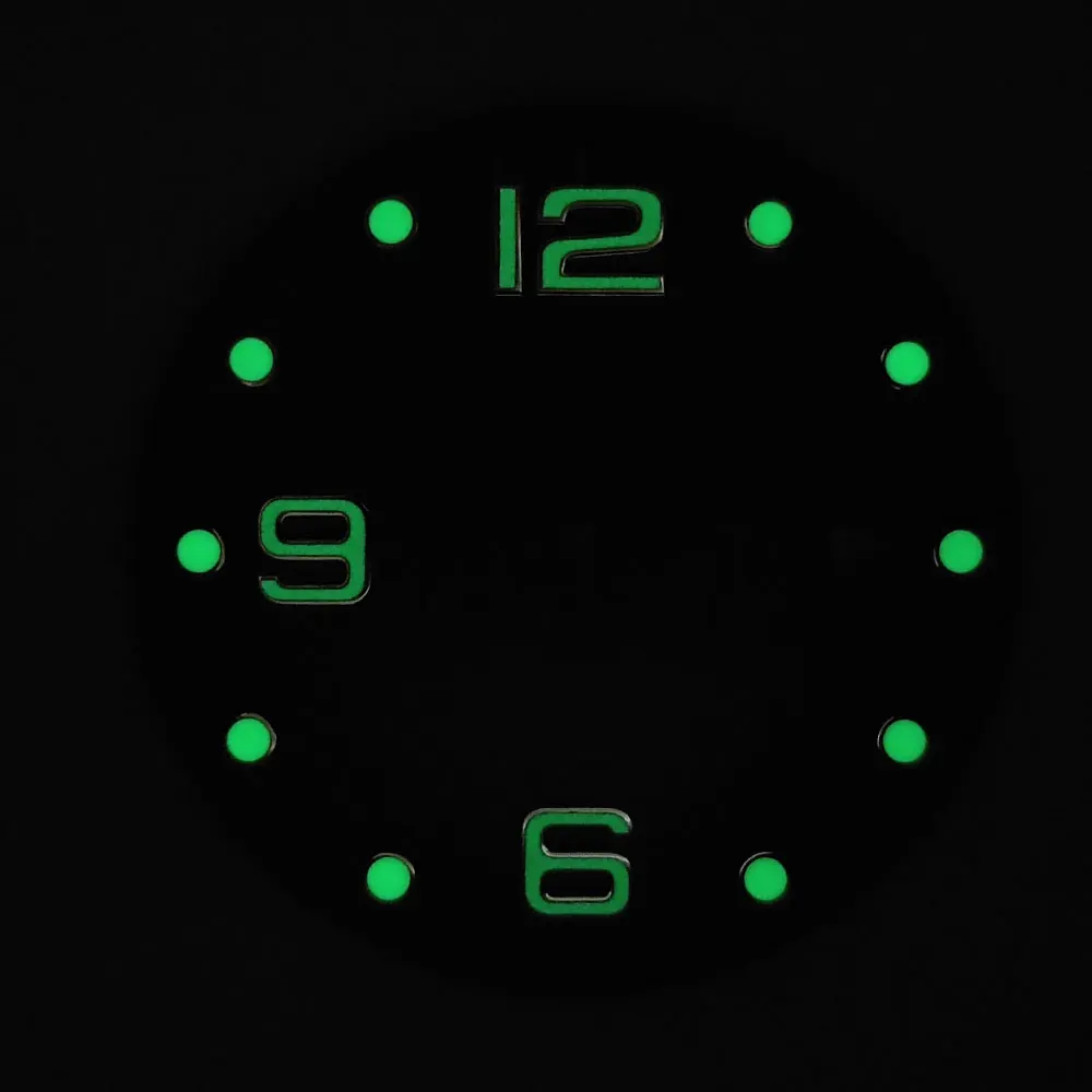 Cadran de montre NH35 32.5mm, cadran bleu/noir/vert c3, veilleuse verte, cadran stérile adapté au mouvement NH35, accessoires de montre