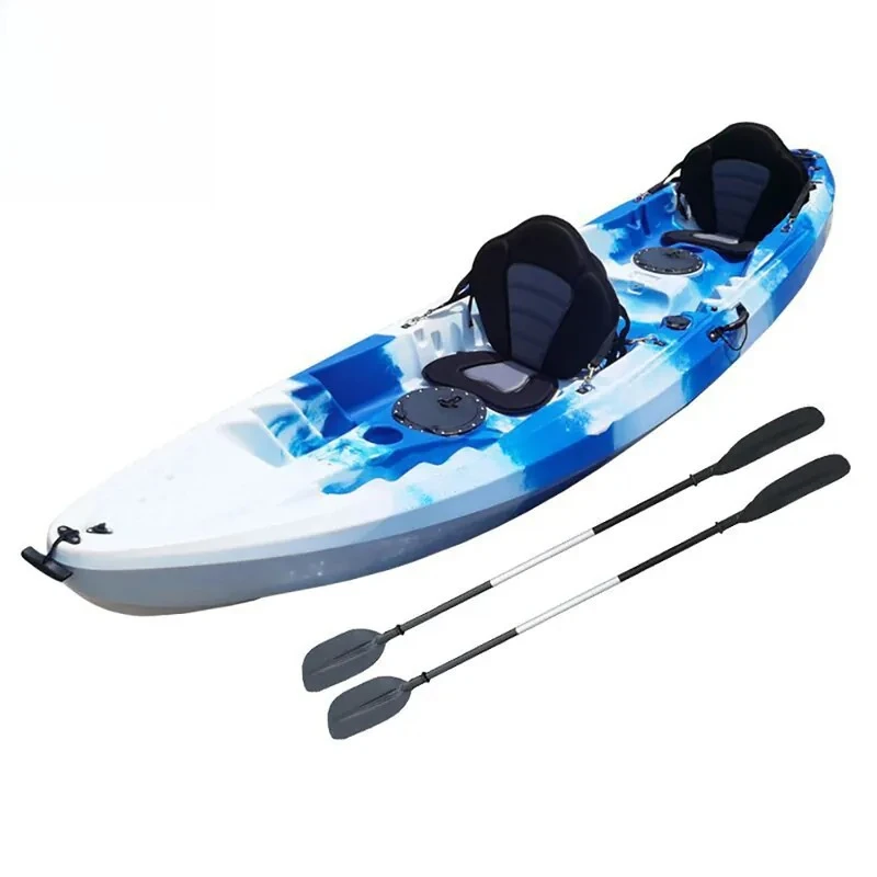 

Double Kayak for Fishing Rowing Canoe for Sea Fishing Paddling with Seats for Scenic Lakes and Rivers