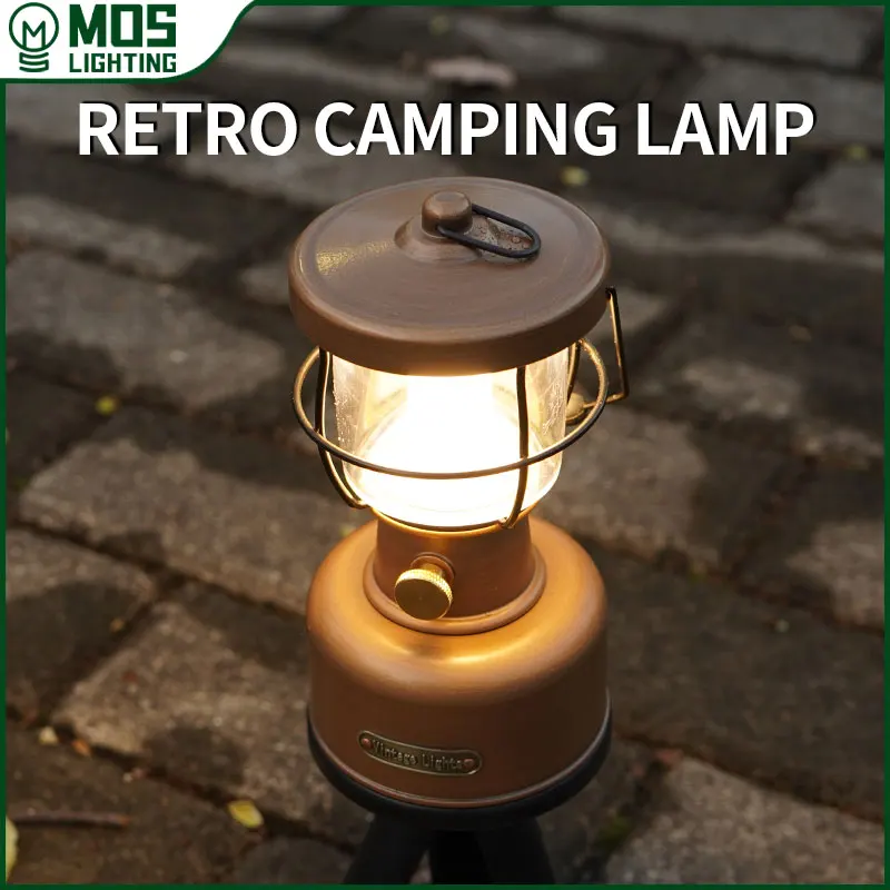 MOSLIGHT Multi functional Outdoor Camping Light Large Capacity Portable LED Rechargeable Retro Horse Lantern Waterproof Bracket