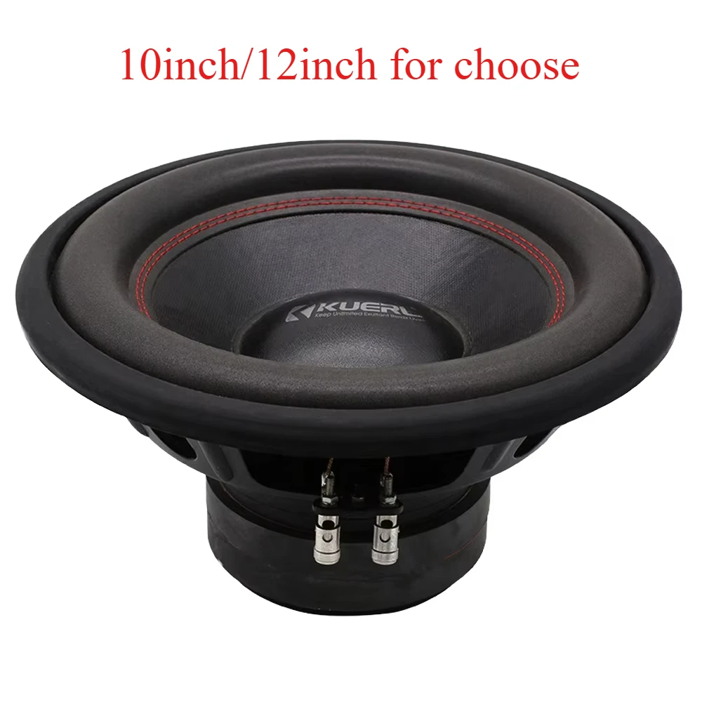 Factory big power Double Coil Pure Bass Audio Refit Speaker Professional 10inch-RMS 200W/RMS-260W-12Inch Car Speaker Subwoofer
