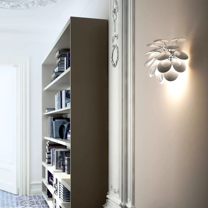 

Spanish designer creative living room dining room bedroom corridor wall lamp background wall pine cone wall lamp