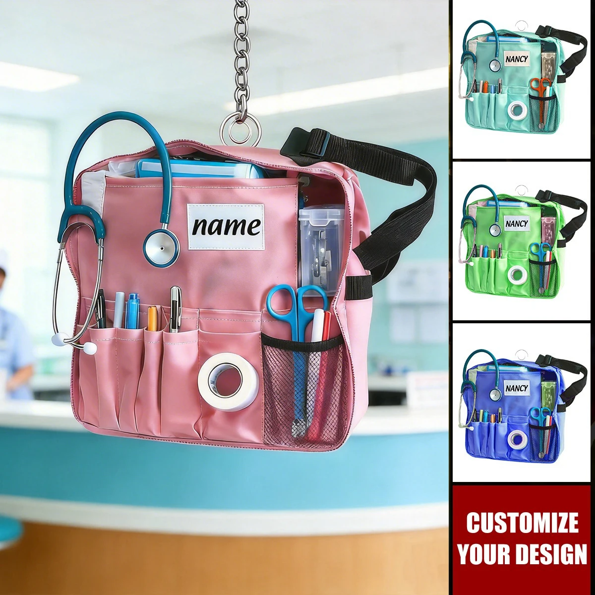 2D Flat Acrylic Nurse Keychain, Custom Gift for Nurses Day & Nursing School Graduation, Perfect Present for New RNs