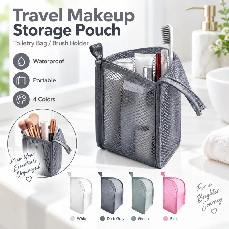 Storage Bag Travel Makeup Bag Toothbrush Organizer Waterproof Toiletry Bag Travel Makeup Storage Dustproof Practical For Unisex