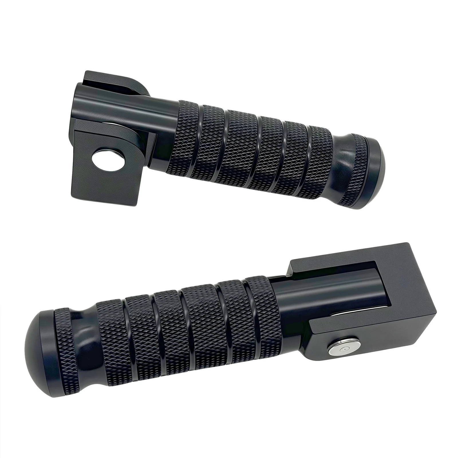 

Universal 8mm Motorcycle Foot Pegs CNC Aluminum 90 Degree Fixed Folding Passenger Pedal for Electric Motor Bicycle ATV (Black)
