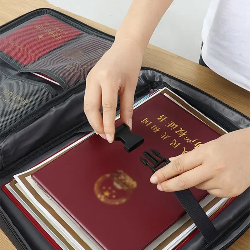 Portable Briefcase Travel Essentials Document Storage Bags Waterproof Electronic Supplies Information File Organize Folder Items