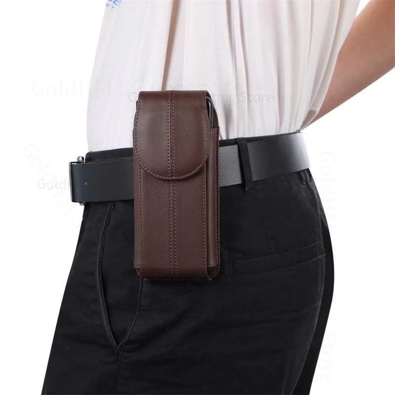 

Shockproof Leather Bag Waist Phone Pouch For ZTE Nubia Fold 5G Holster Belt Phone Holder Flip Case For ZTE nubia Fold Cover Capa