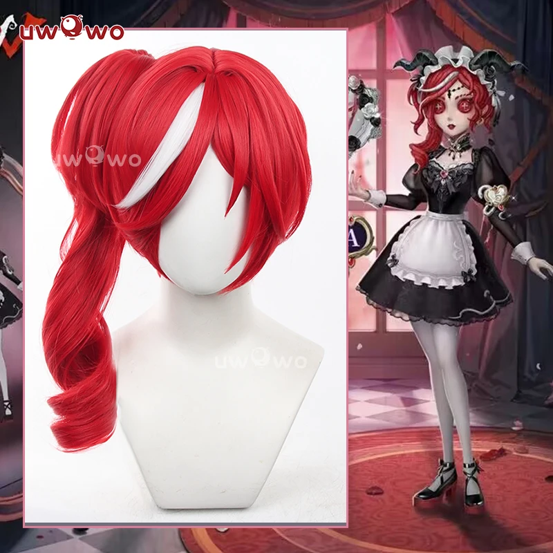 

UWOWO Game Identity V Priestess-“Crimson” Cosplay Wig Red Hair 50CM Long Hair Wig