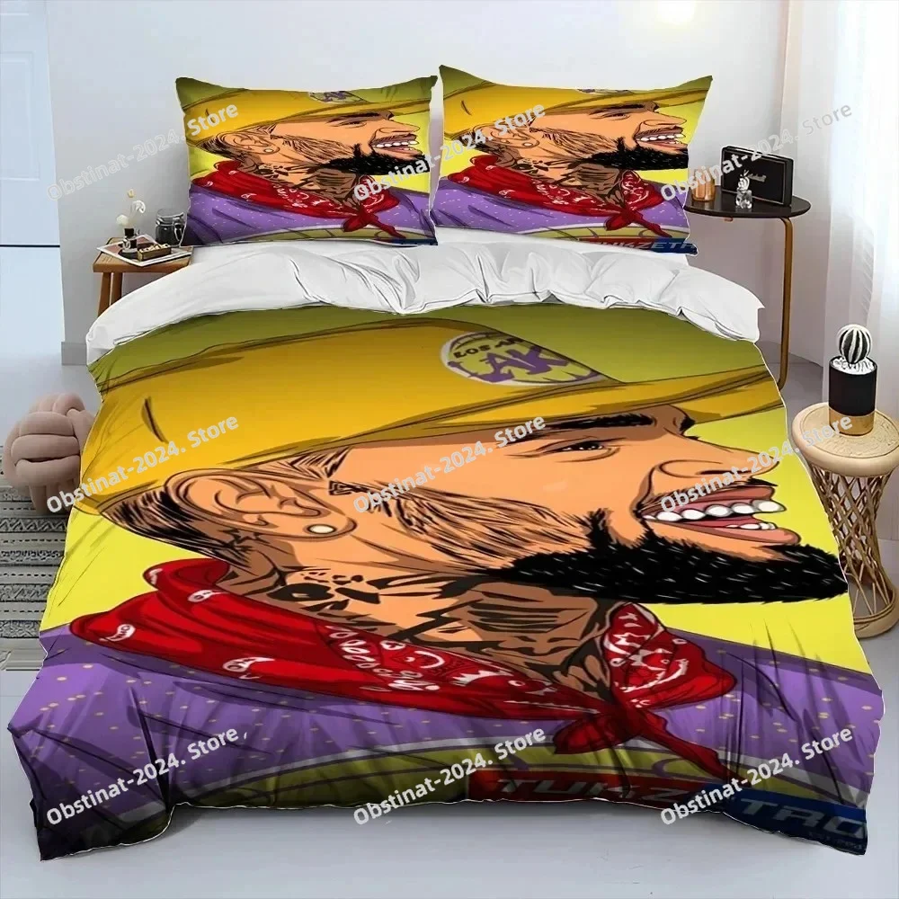 

Hip Hop Art Rapper Legend Star Bedding Set Printed Duvet Cover Pillowcase Single Double Style Queen King Size Sets