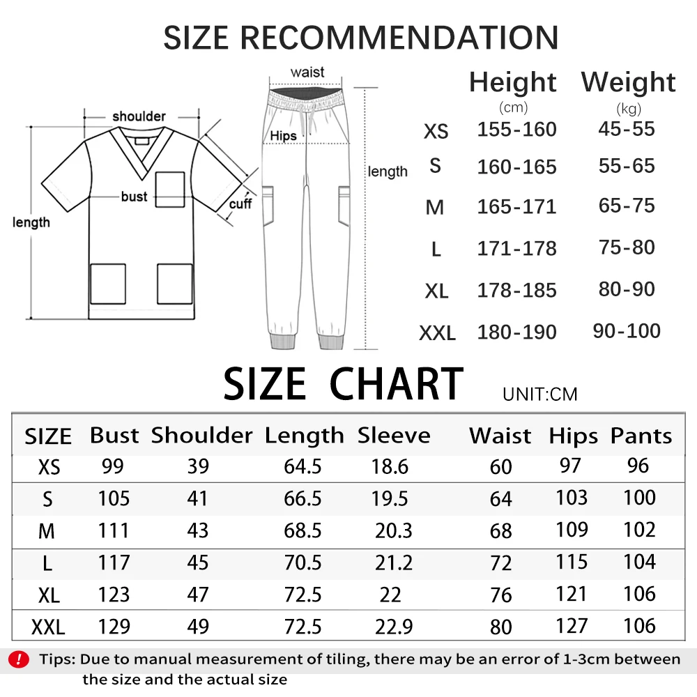 Washable Surgical Uniforms Woman Soft Fabric Clinical Workwear Hospital Nurse Uniforms Medical Scrubs Set Men Jogger Tops Pants