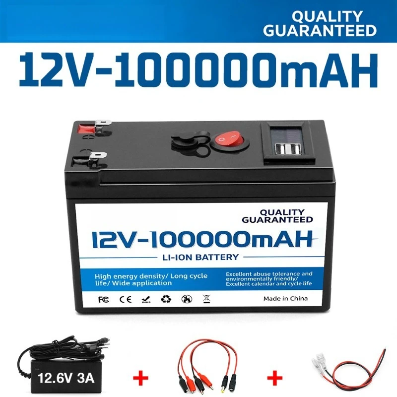 12V 100Ah RV Lithium Battery Equipped For Switch And Power Display Durable Reliable Power Supply For Marine Thruster Equipment