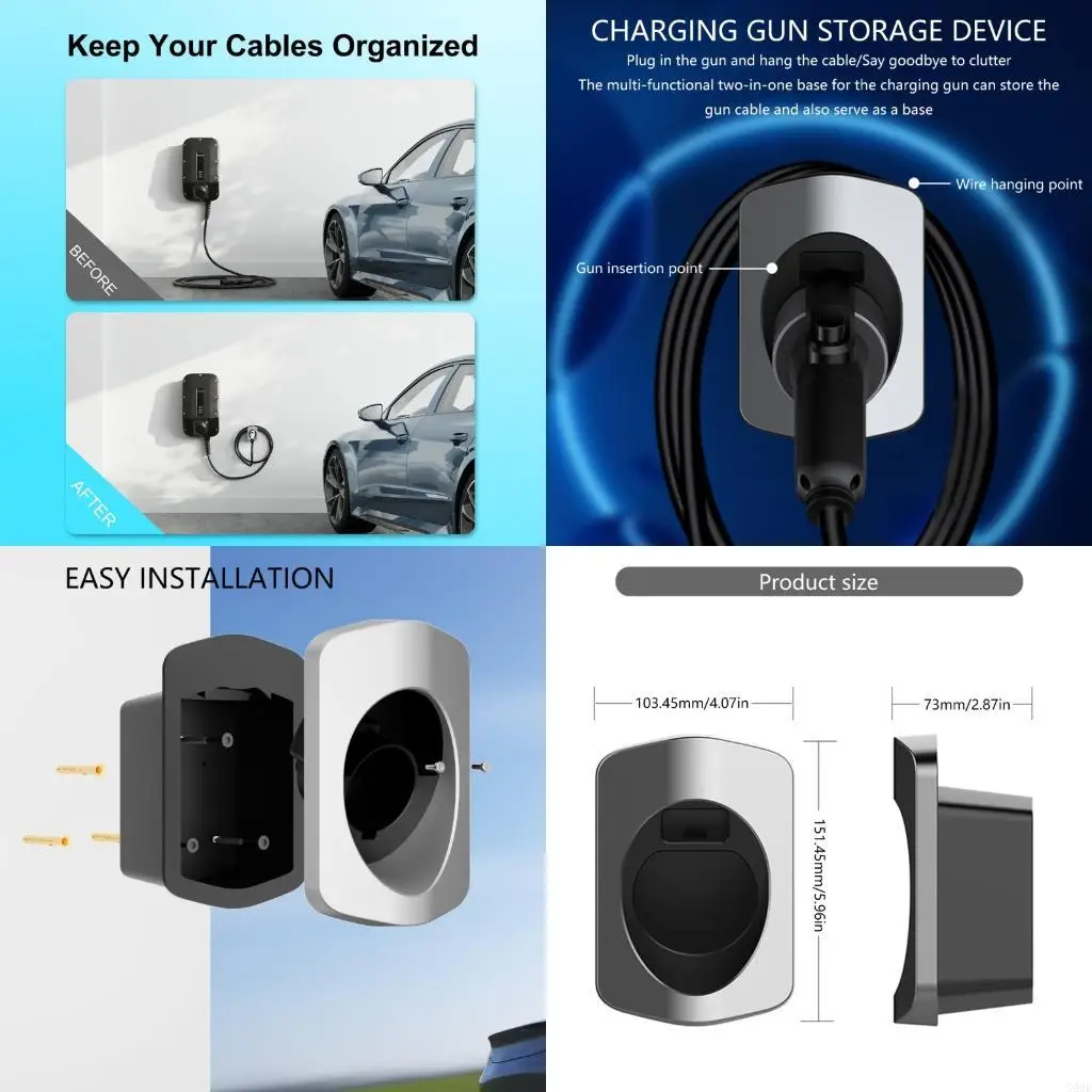 

G99F EV Chargers Holder Wall Mount Electric Car Chargers Nozzle Support Stand