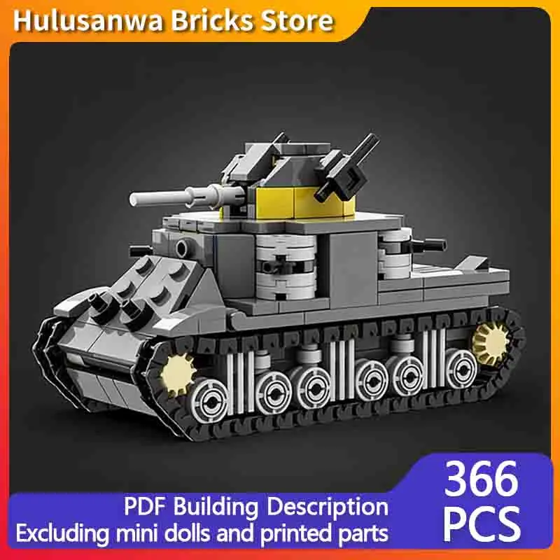 

M2 Medium Military Tank Model MOC Building Bricks War Equipment Modular Technology Gifts Holiday Assemble Children Toys Suit