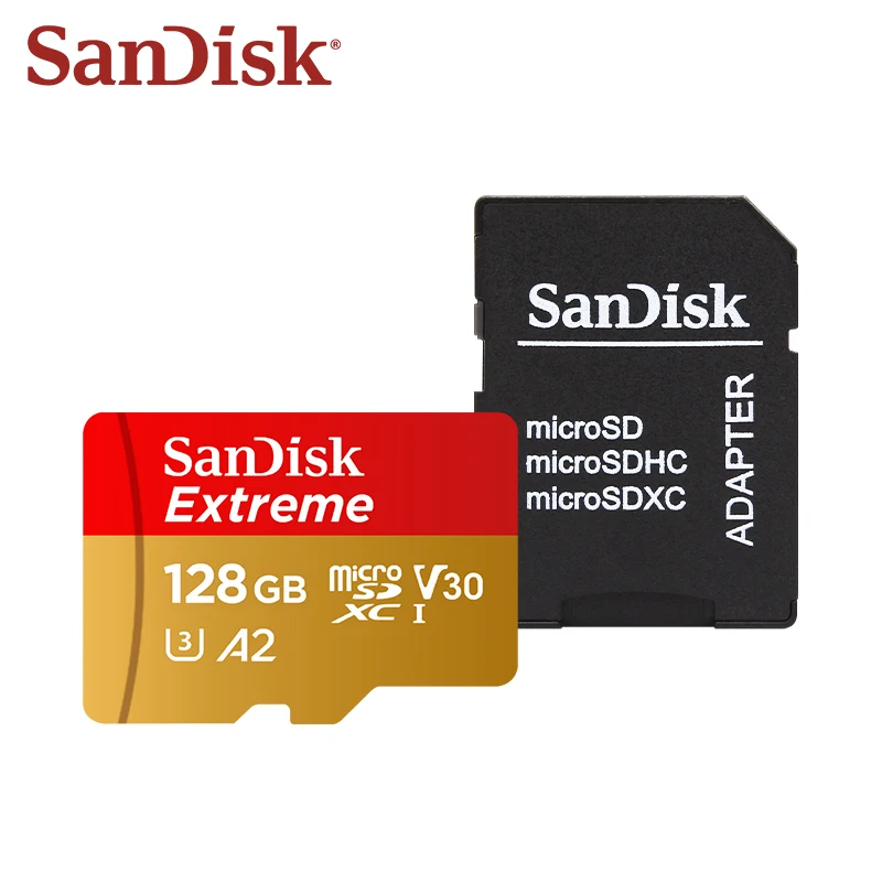 SanDisk Extreme Flash Memory Card Reading 190MB/s TF Card 64GB 128GB 256GB 512GB 1TB MicroSDXC Micro SD Card 32GB MicriSDHC A1