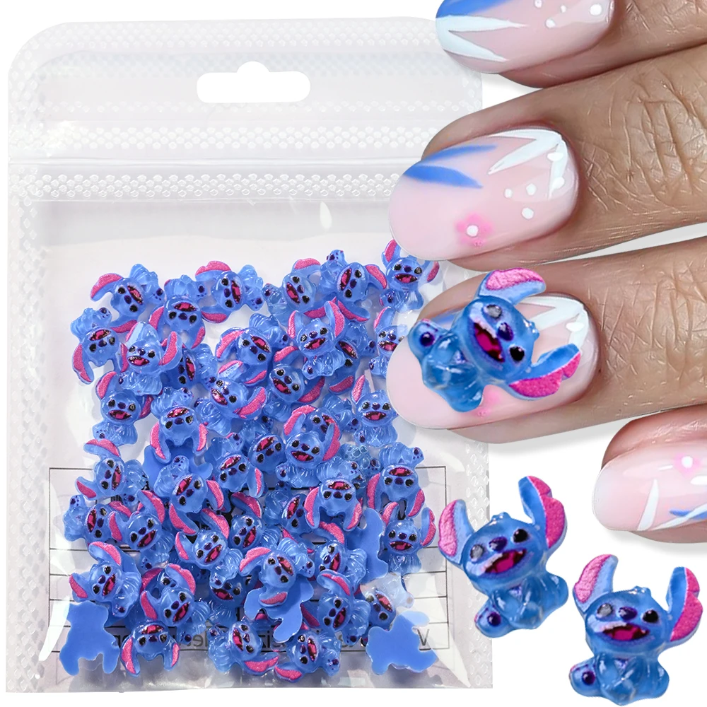 50pcs Disney Winnie the Poohs Cartoon Nail Art Charms Cute Bears DIY Nail Accessories Playful Design Manicures Crafts Decoration
