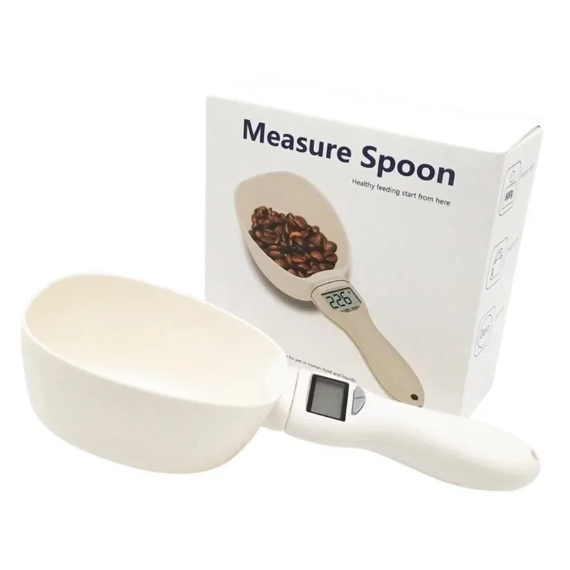 Pet Food Measuring Spoon Scale, Kitchen Digital Food Measuring Spoon, Suitable for Cat and Dog Food Measuring Spoon