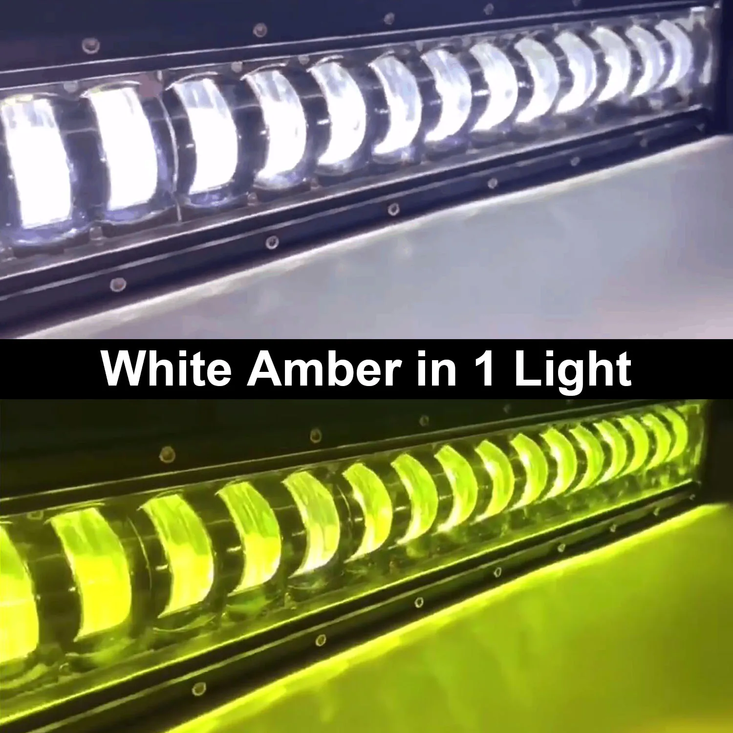 8 - 52-calowy pasek świetlny LED Amber White High Low Beam Heavy Duty Waterproof Driving Offroad Fog Work Car Tractor Truck 4x4 SUV ATV