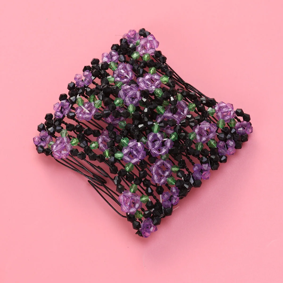 

Двухрядная расческа для волос в форме розы, фиолетовые, прочные, легкие аксессуары для волос ручной работы для женщин и девочек, Jumbo зажимы, альтернативные