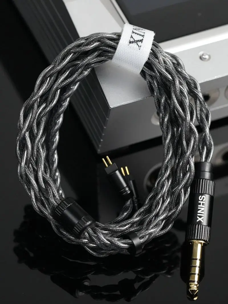 XINHS 4-rdzeniowy 7N pojedynczy kryształ miedziany zanurzony olejowo grafenowy kabel słuchawkowy 0,78 mm odpowiedni do M5 Olina Fudu DZ4 Quintet F1 Pro — zdjęcie produktu 7