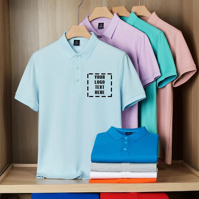 

Customized LOGO Polo Shirt 5A Anti-Bacterial Customizable Polo Shirt, 1pc MOQ, Text/Image Printing Available LS-6611
