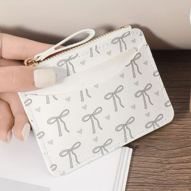 

1 шт., ультратонкий женский держатель для кредитных карт, искусственная кожа на молнии, модный маленький кошелек, сумка для денег, кошелек для монет, органайзер с зажимом