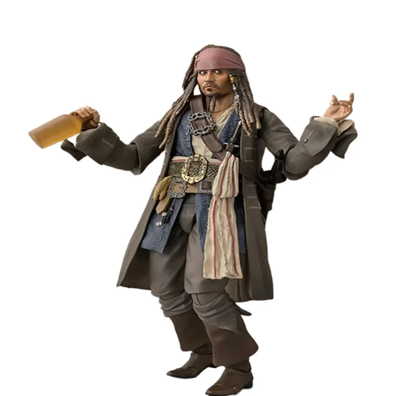 

28cm Movie Pirates of the Caribbean: Dead Man's Chest Capt Jack Sparrow Character figure PVC Statue Collection Model kids gift