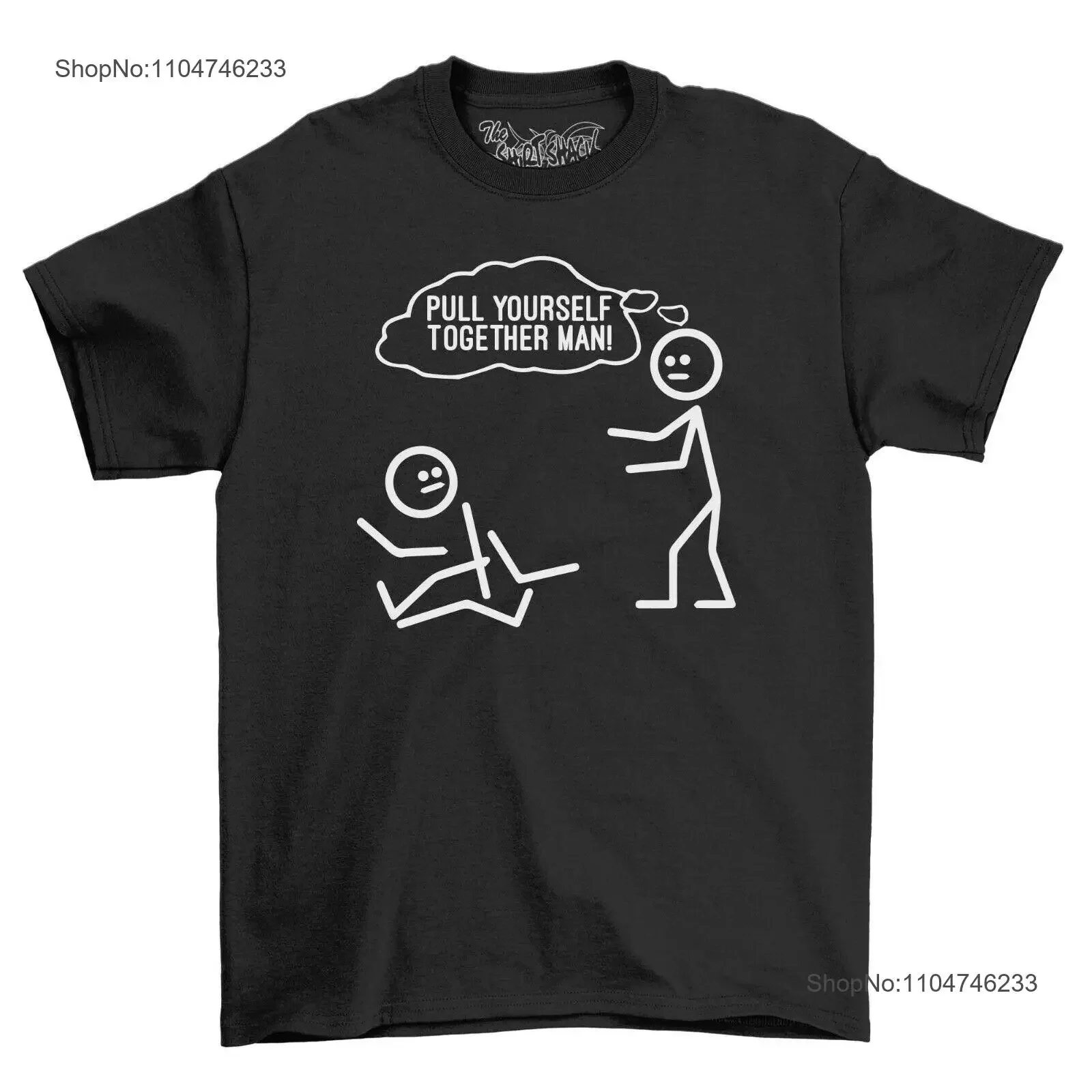 Pull Yourself Together Stick Men's T Shirt Top For Men Funny Novelty vintage Washed Soft Stretched Versatile designer clothes