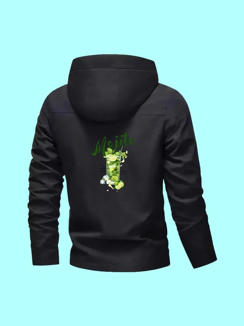 

This men's jacket has new slim-fit style, classic casual feel, cartoon prints works for casual outings, home use daily shopping.